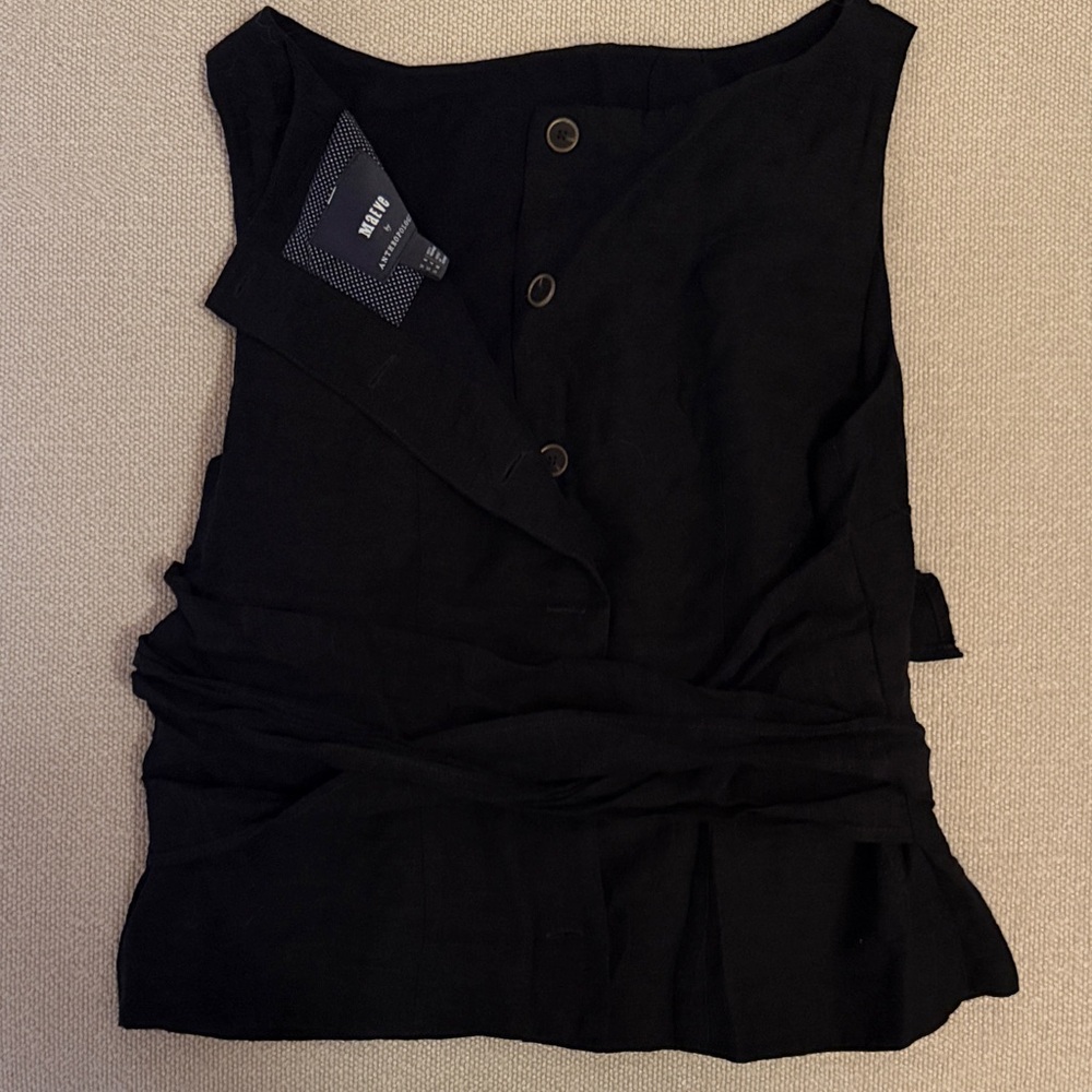 Anthropologie Maeve Black Top, sm 4